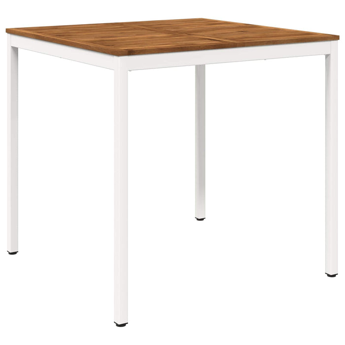 Masă de Bar în Grădină Natural și Alb 110 x 108,5 x 105 cm WALTI