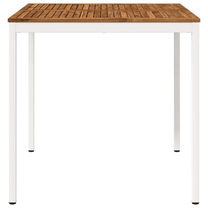 Masă de Bar în Grădină Natural și Alb 110 x 108,5 x 105 cm WALTI