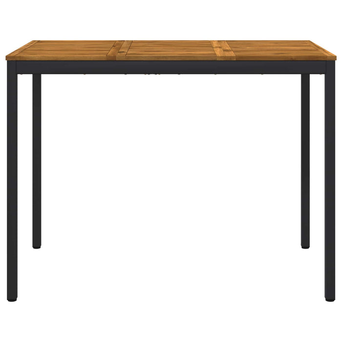 Masă de Bar în Grădină Natural și Negru 141 x 80,5 x 105 cm WALTI