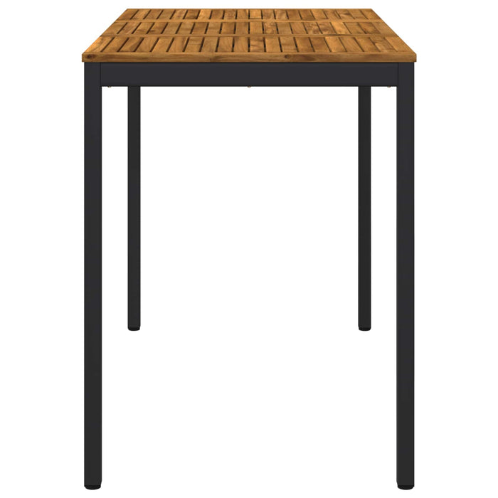 Masă de Bar în Grădină Natural și Negru 141 x 80,5 x 105 cm WALTI