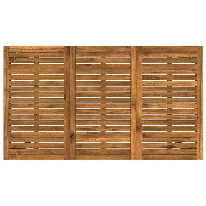 Masă de Bar în Grădină Natural și Negru 141 x 80,5 x 105 cm WALTI