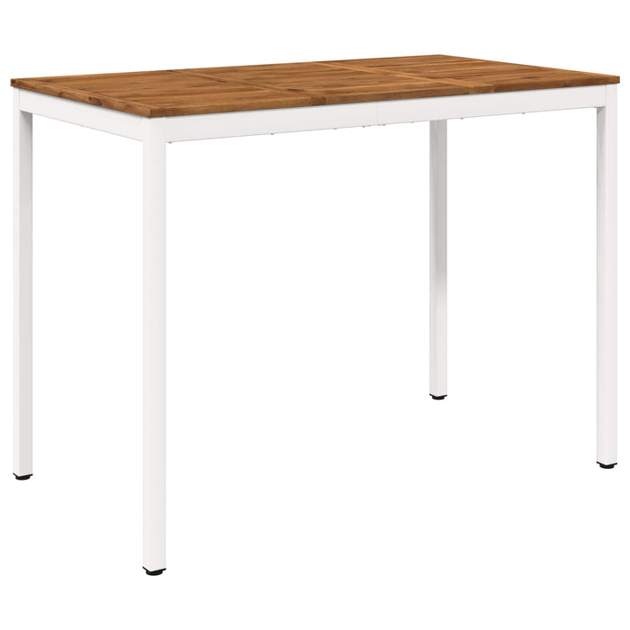 Masă de Bar în Grădină Natural și Alb 141 x 80,5 x 105 cm WALTI