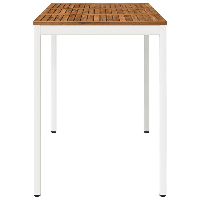 Masă de Bar în Grădină Natural și Alb 141 x 80,5 x 105 cm WALTI