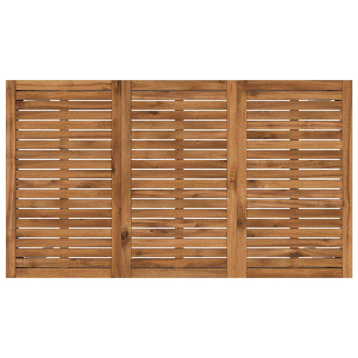 Masă de Bar în Grădină Natural și Alb 141 x 80,5 x 105 cm WALTI
