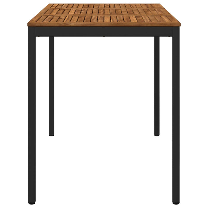 Masă de Bar în Grădină Natural și Negru 147 x 88,5 x 105 cm WALTI