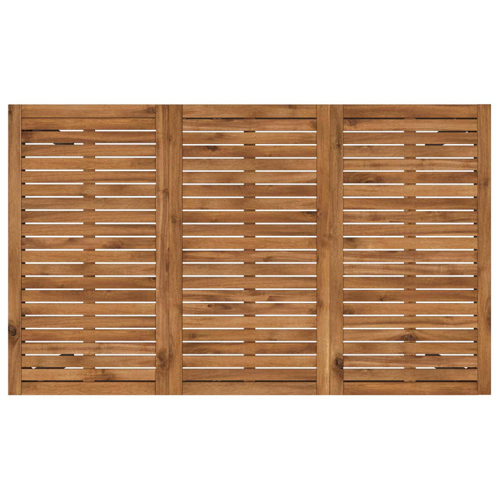 Masă de Bar în Grădină Natural și Negru 147 x 88,5 x 105 cm WALTI
