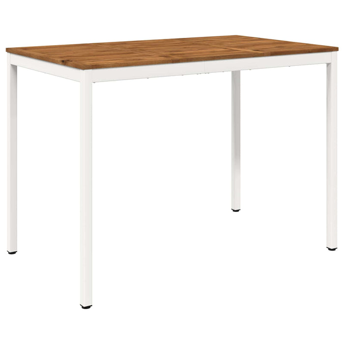 Masă de Bar în Grădină Natural și Alb 147 x 88,5 x 105 cm WALTI