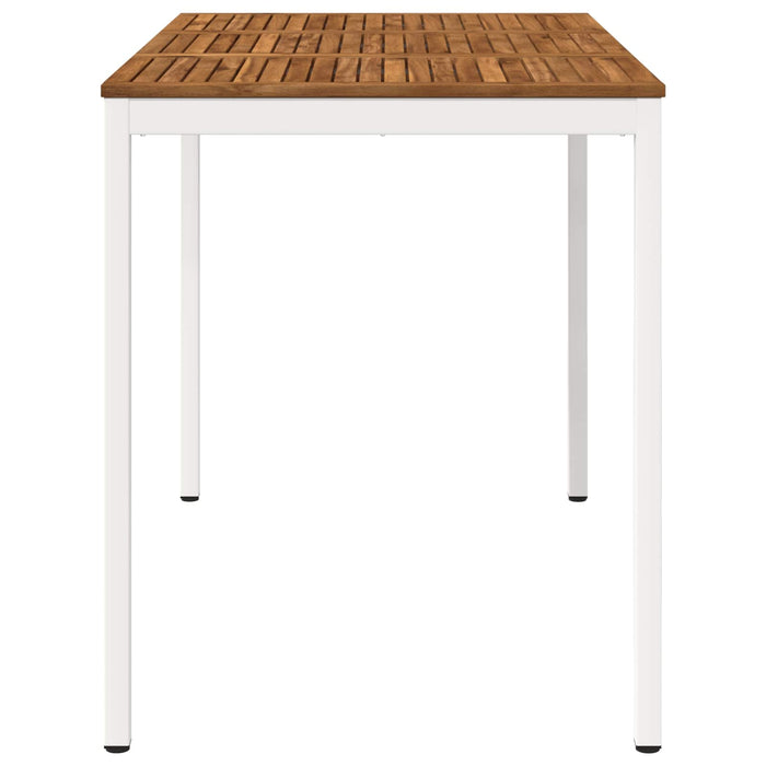 Masă de Bar în Grădină Natural și Alb 147 x 88,5 x 105 cm WALTI