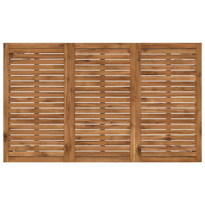 Masă de Bar în Grădină Natural și Alb 147 x 88,5 x 105 cm WALTI