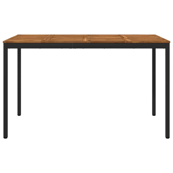 Masă de Bar în Grădină Natural și Negru 180 x 88,5 x 105 cm WALTI