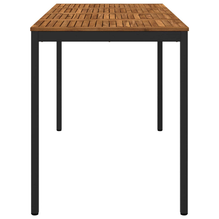 Masă de Bar în Grădină Natural și Negru 180 x 88,5 x 105 cm WALTI