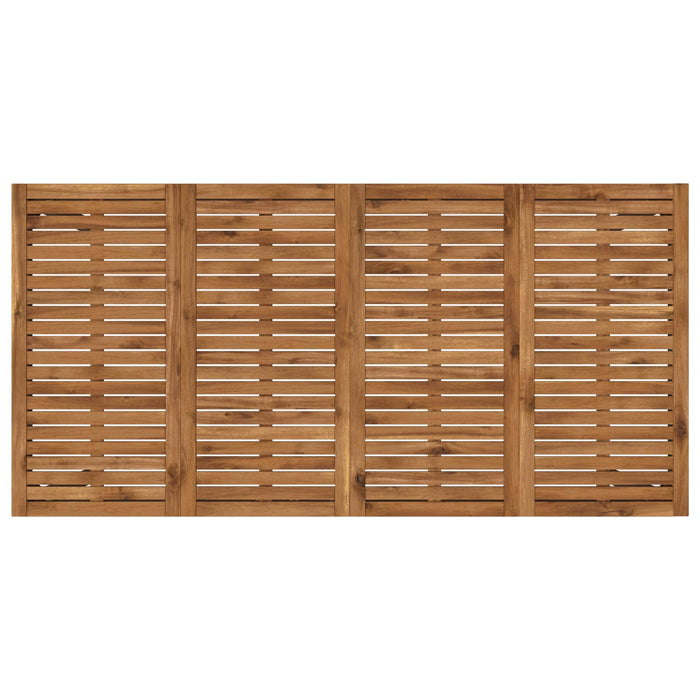 Masă de Bar în Grădină Natural și Negru 180 x 88,5 x 105 cm WALTI