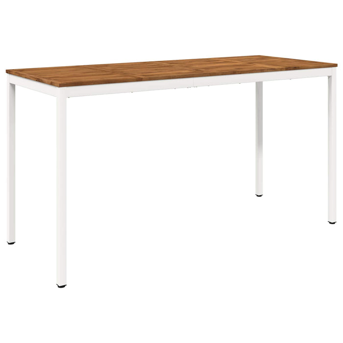 Masă de Bar în Grădină Natural și Alb 196 x 80,5 x 105 cm WALTI