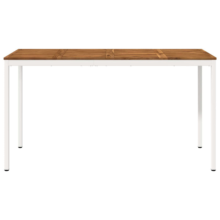 Masă de Bar în Grădină Natural și Alb 196 x 80,5 x 105 cm WALTI