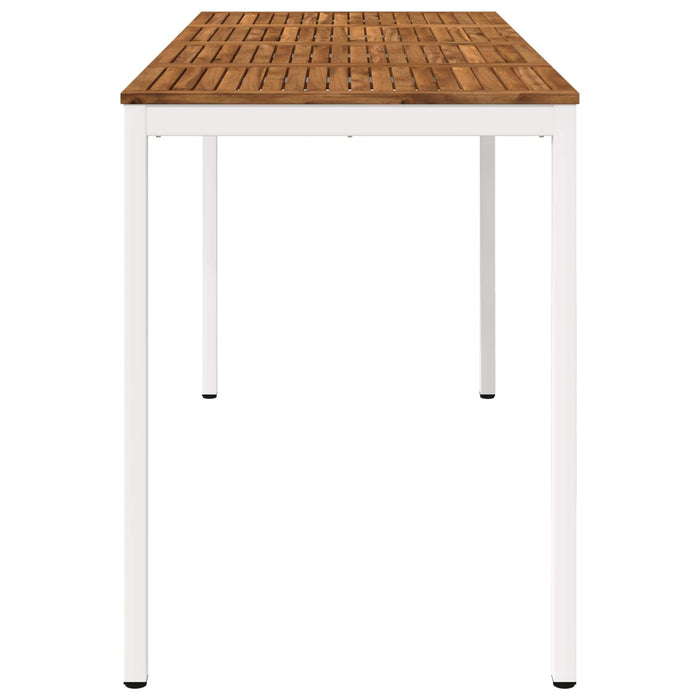 Masă de Bar în Grădină Natural și Alb 196 x 80,5 x 105 cm WALTI