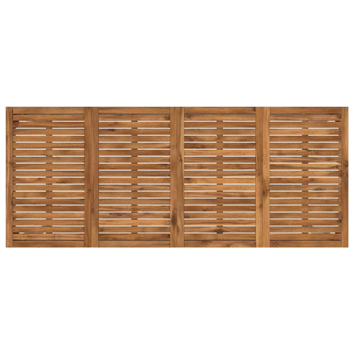Masă de Bar în Grădină Natural și Alb 196 x 80,5 x 105 cm WALTI