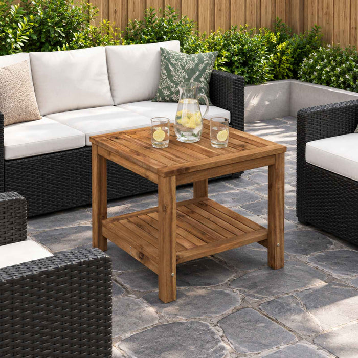 Masă de cafea natural 48,5 x 49 x 45 cm Lemn Solid de Acacia WALTI