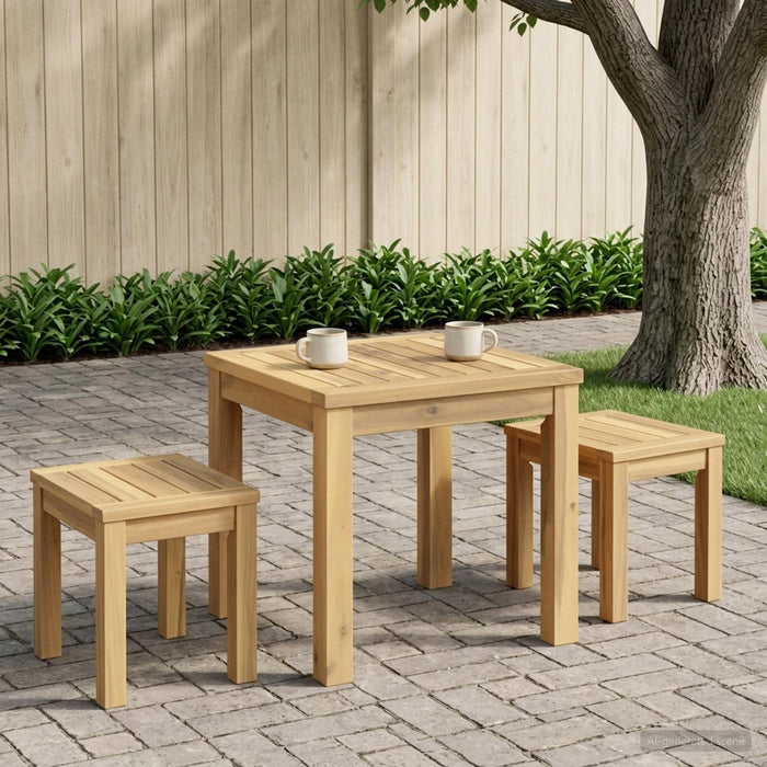 Masă de cafea Alb 40 x 40,5 x 36 cm Lemn Solid de Acacia - WALTI WALTI
