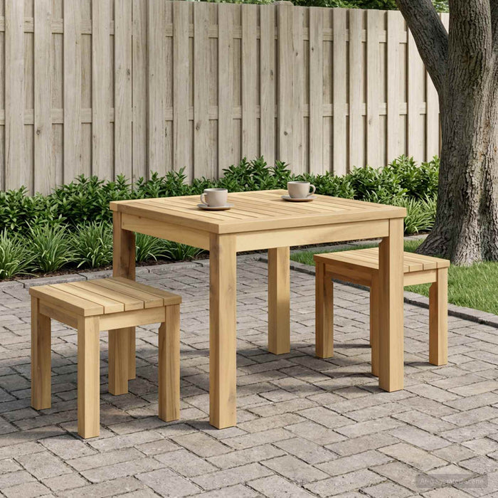 Masă de cafea Alb 50 x 48,5 x 36 cm Lemn Solid de Acacia - WALTI WALTI