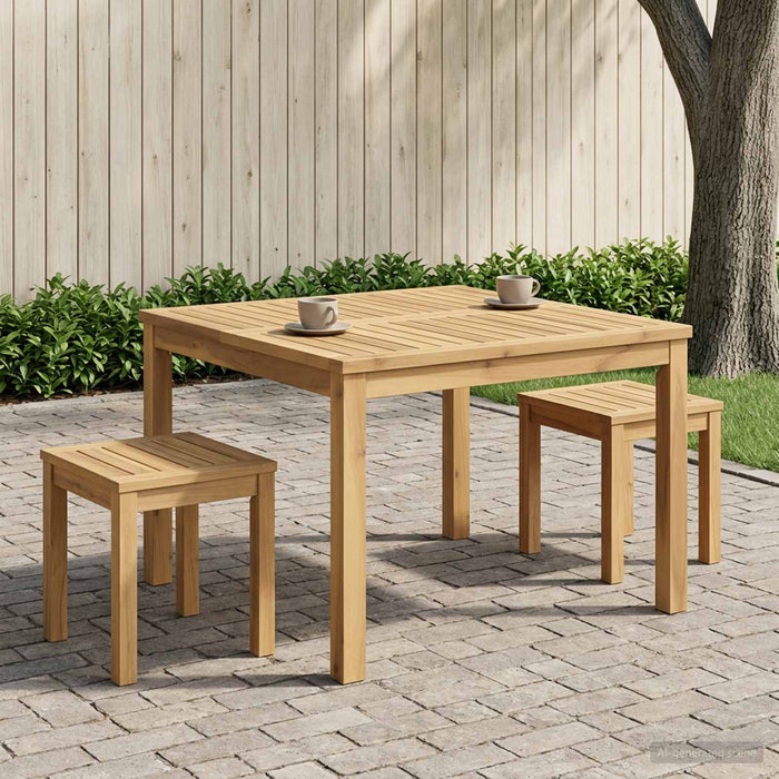 Masă de cafea Alb 80 x 80,5 x 45 cm Lemn Solid de Acacia - WALTI WALTI