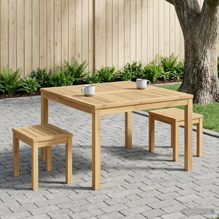 Masă de cafea Alb 80 x 80,5 x 45 cm Lemn Solid de Acacia - WALTI WALTI