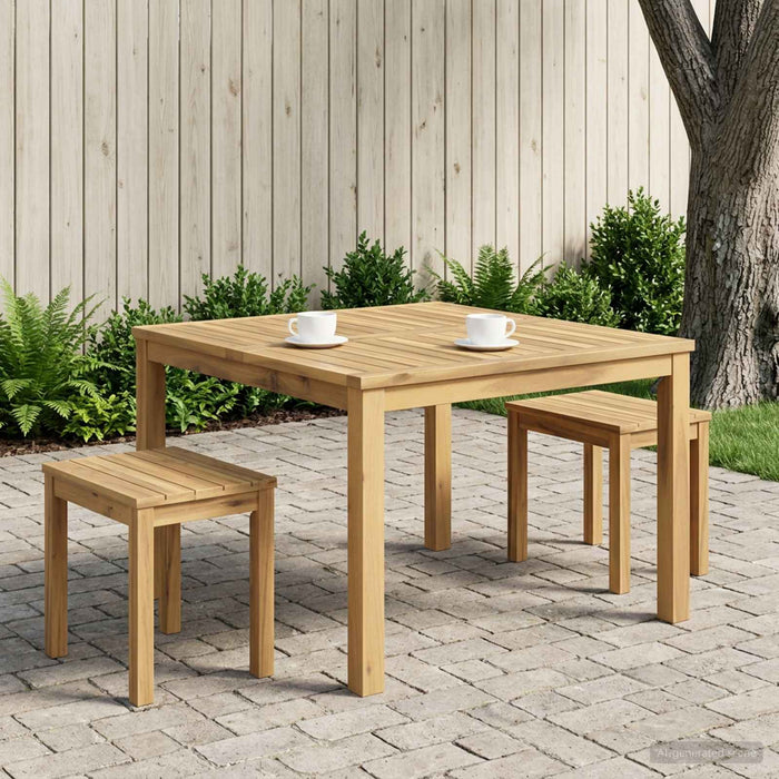 Masă de cafea Alb 100 x 100,5 x 45 cm Lemn Solid de Acacia - WALTI WALTI
