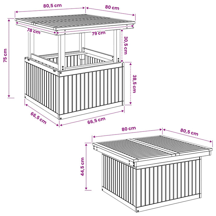 Alb 80,5 x 80 x 75/44,5 cm - WALTI WALTI