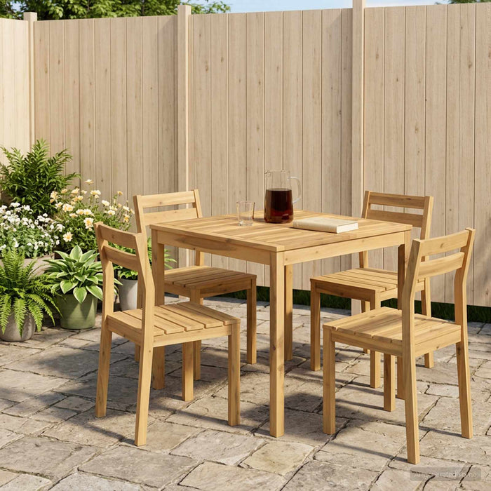 Masă de cină pentru grădină Alb spală 80 x 80,5 x 75 cm - WALTI WALTI