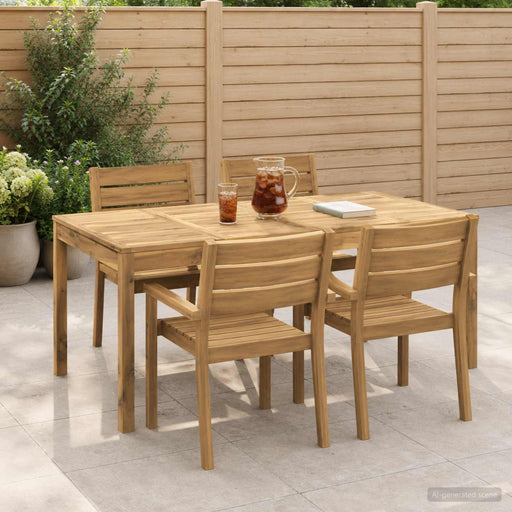 Masă de cină pentru grădină Alb 180 x 88,5 x 75 cm - WALTI WALTI