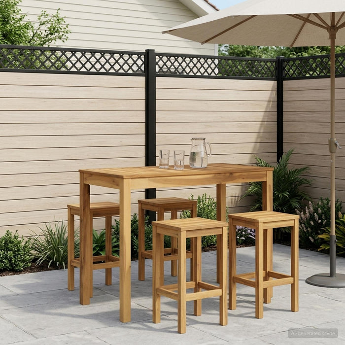 Masă de Bar în Grădină Alb 108,5 x 55 x 105 cm WALTI