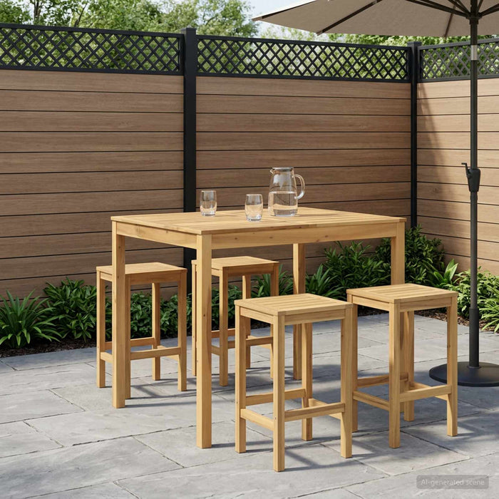 Masă de Bar în Grădină Alb 110 x 108,5 x 105 cm WALTI