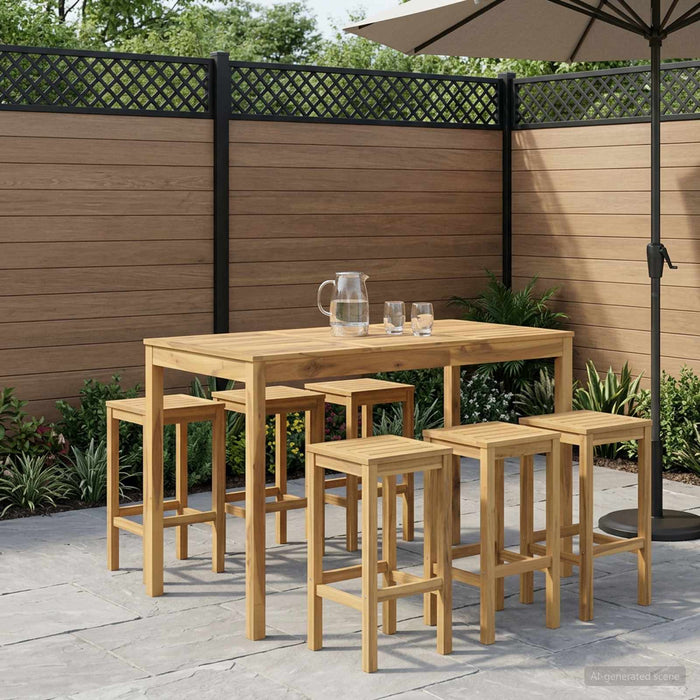 Masă de Bar în Grădină Alb 141 x 80,5 x 105 cm WALTI