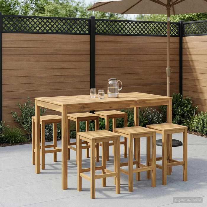 Masă de Bar în Grădină Alb 147 x 88,5 x 105 cm WALTI