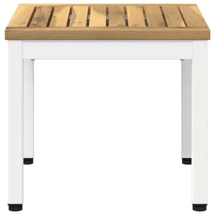 Masă de cafea Alb 40 x 40,5 x 36 cm Lemn Solid de Acacia WALTI