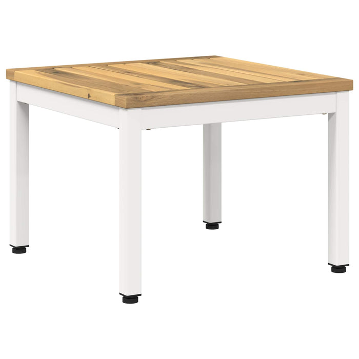 Masă de cafea Alb 50 x 48,5 x 36 cm Lemn Solid de Acacia WALTI