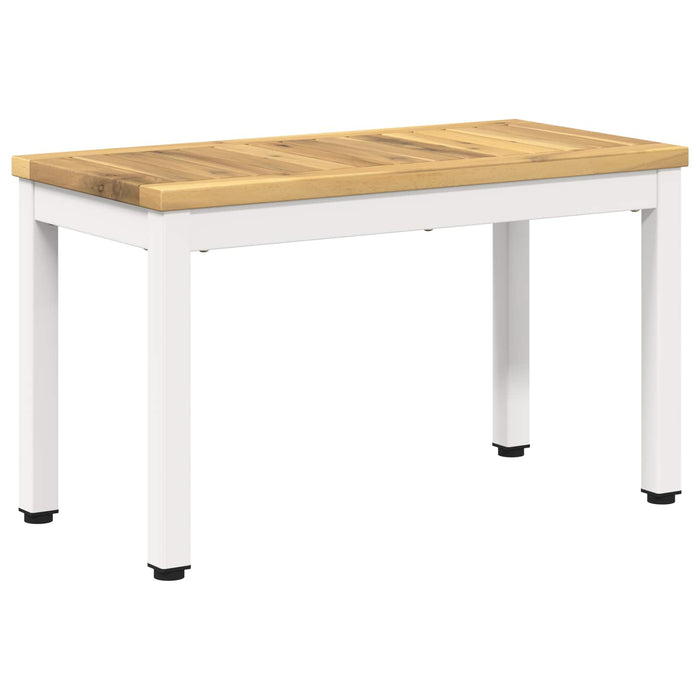 Masă de cafea Alb 60,5 x 30 x 36 cm Lemn Solid de Acacia WALTI