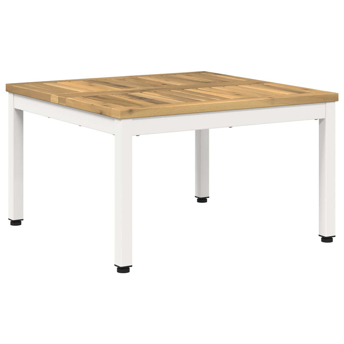 Masă de cafea Alb 60 x 60,5 x 36 cm Lemn Solid de Acacia WALTI