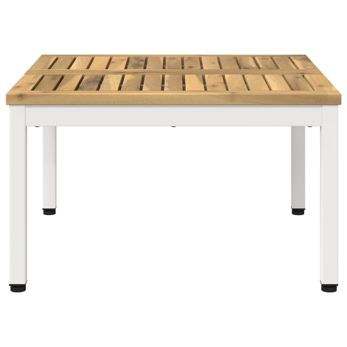 Masă de cafea Alb 60 x 60,5 x 36 cm Lemn Solid de Acacia WALTI