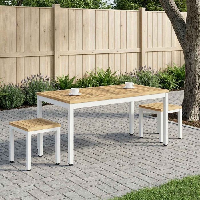 Masă de cafea Alb 50 x 100,5 x 45 cm Lemn Solid de Acacia - WALTI WALTI