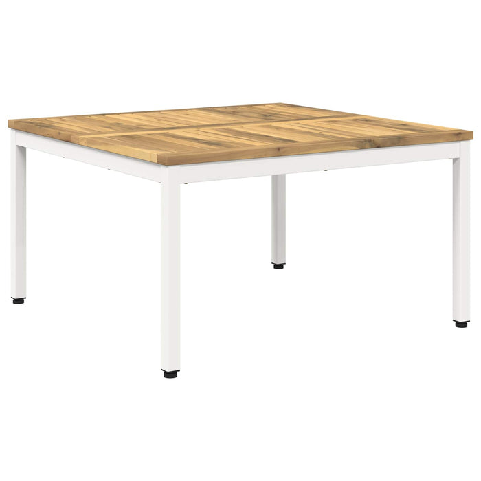 Masă de cafea Alb 80 x 80,5 x 45 cm Lemn Solid de Acacia WALTI
