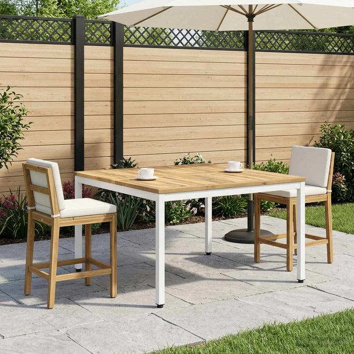 Masă de cafea Alb 100 x 100,5 x 45 cm Lemn Solid de Acacia - WALTI WALTI