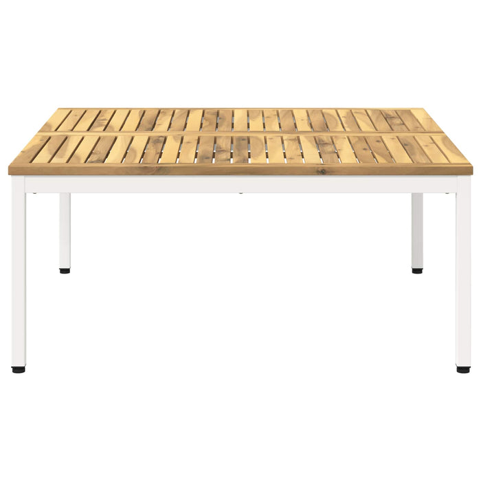 Masă de cafea Alb 100 x 100,5 x 45 cm Lemn Solid de Acacia WALTI