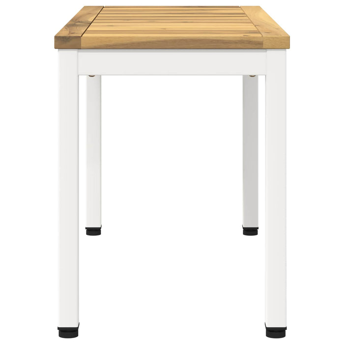 Bancă de grădină 80,5 x 35 x 45 cm Lemn Solid de Acacia Alb - WALTI WALTI