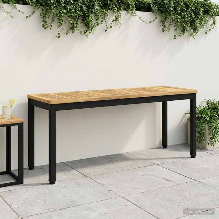 Bancă de grădină 108,5 x 35 x 45 cm Lemn Solid de Acacia - WALTI WALTI