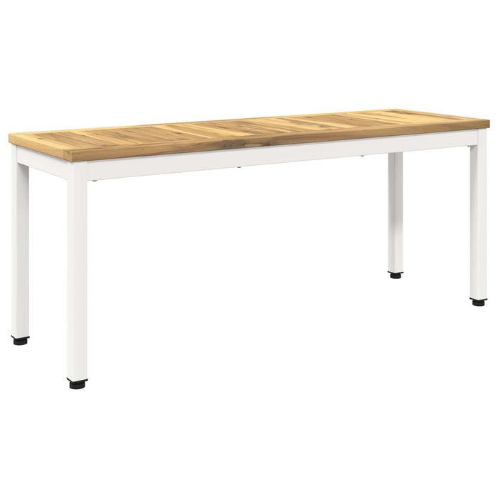 Bancă de grădină 108,5 x 35 x 45 cm Lemn Solid de Acacia Alb WALTI