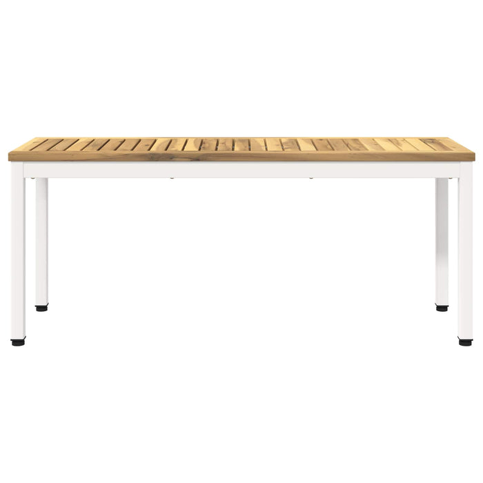 Bancă de grădină 108,5 x 35 x 45 cm Lemn Solid de Acacia Alb WALTI