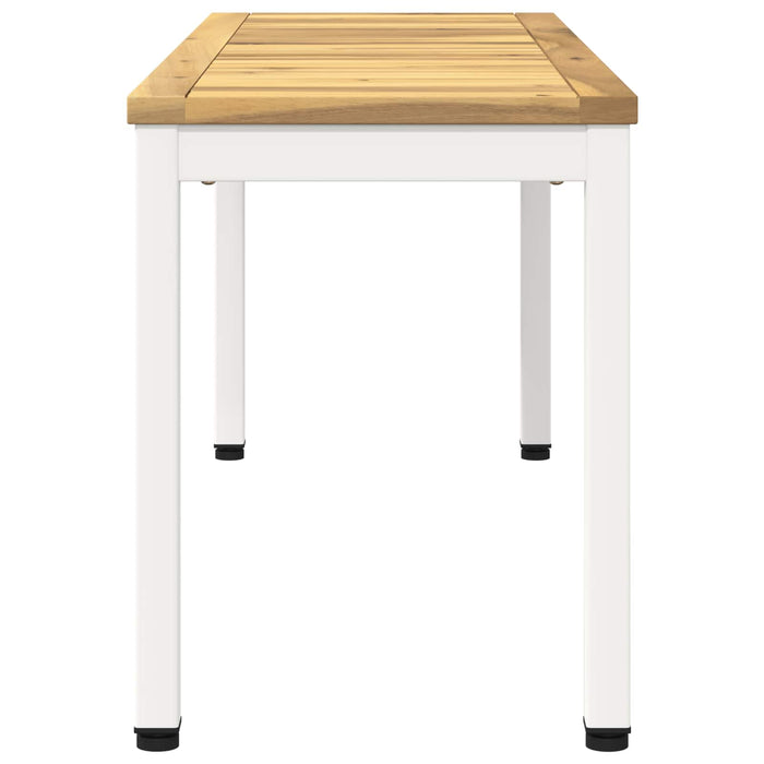 Bancă de grădină 108,5 x 35 x 45 cm Lemn Solid de Acacia Alb WALTI