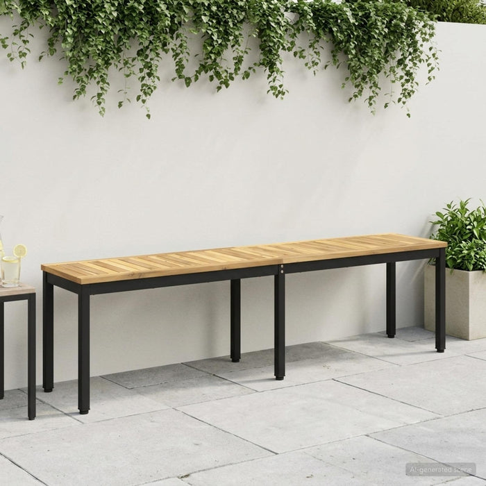 Bancă de grădină 161 x 35 x 45 cm Lemn Solid de Acacia - WALTI WALTI