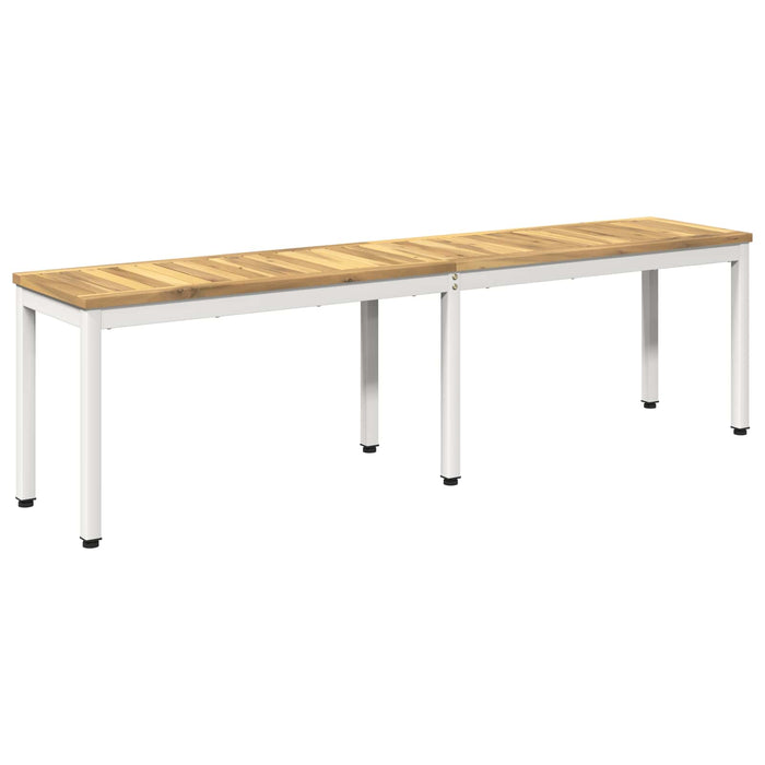 Bancă de grădină 161 x 35 x 45 cm Lemn Solid de Acacia Alb - WALTI WALTI