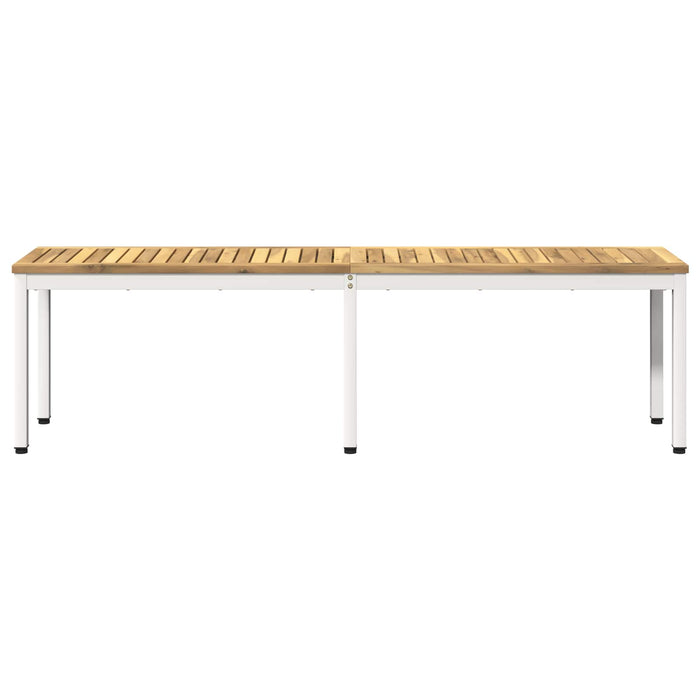 Bancă de grădină 161 x 35 x 45 cm Lemn Solid de Acacia Alb - WALTI WALTI